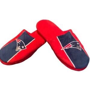 NFL New England Patriots Men's 7/8  Logo Slide Scuff Slippers